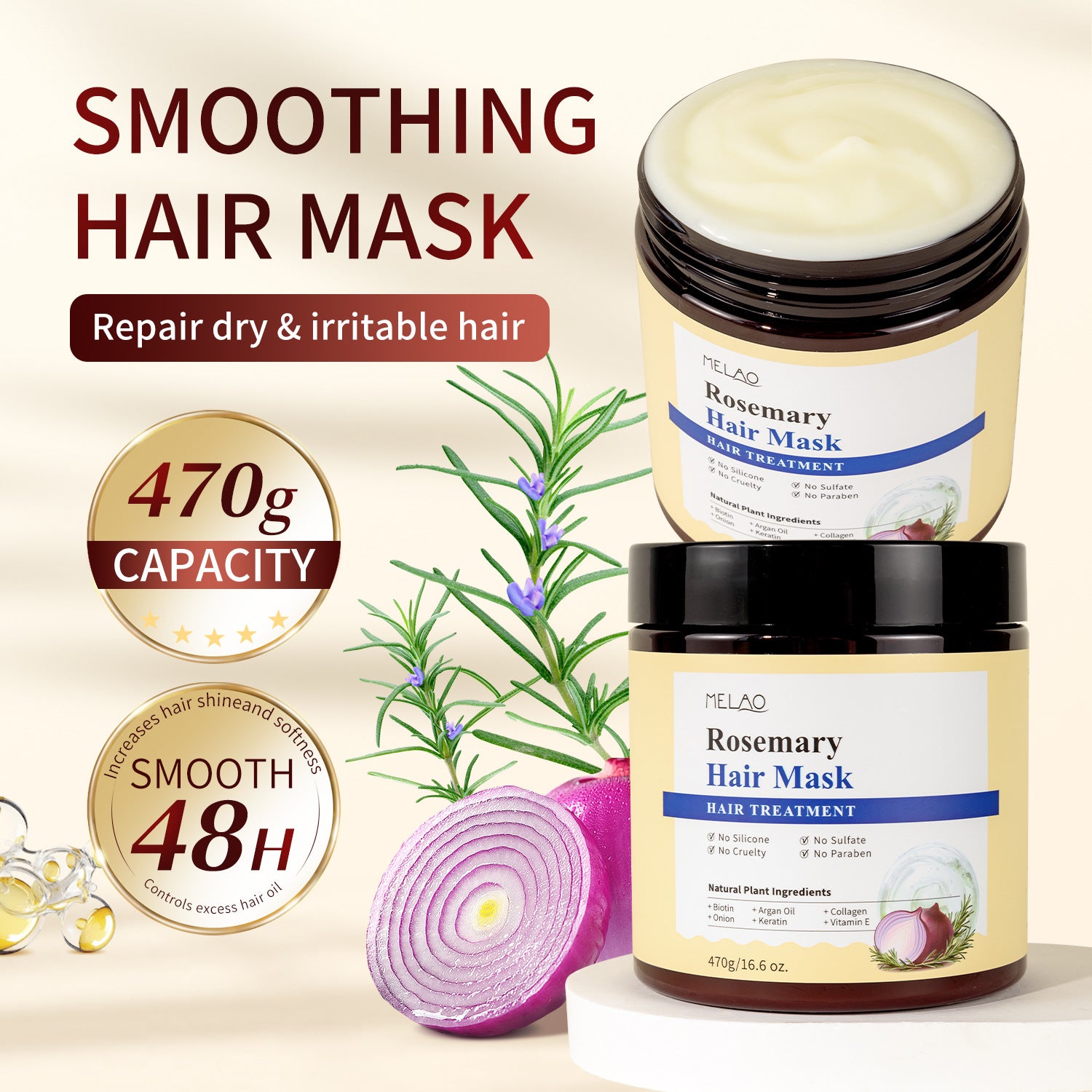 Biotin Rosemary Onion Hair Mask
