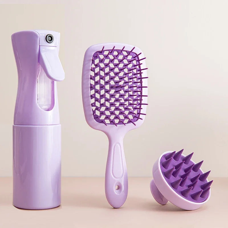 Hollow Comb Set With Spray Bottle (200ml)