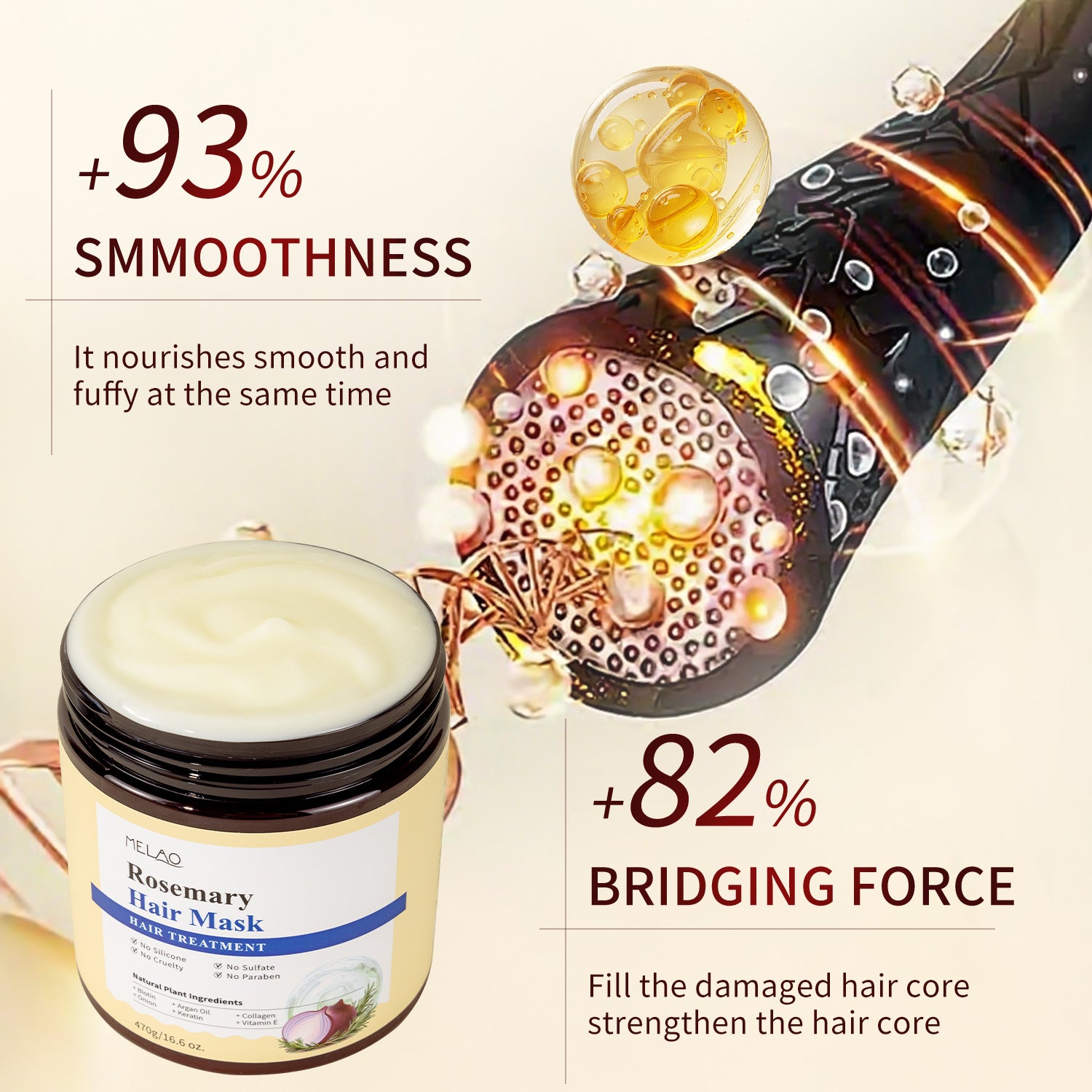 Biotin Rosemary Onion Hair Mask