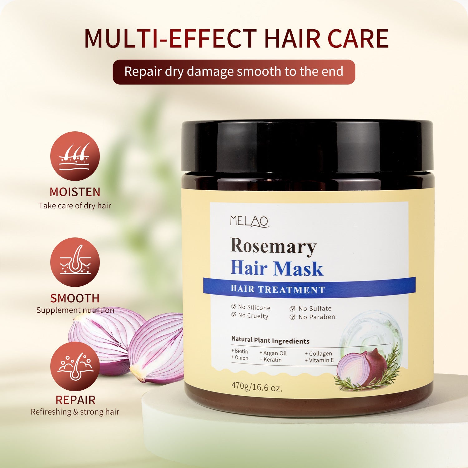 Biotin Rosemary Onion Hair Mask