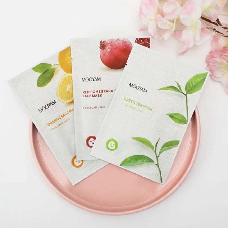 Fruit & Plant Facial Sheet Masks 10pcs