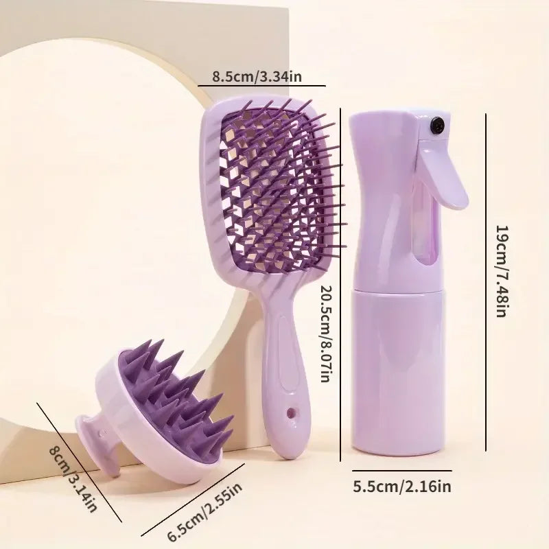 Hollow Comb Set With Spray Bottle (200ml)